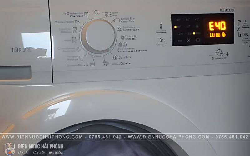 Lỗi E40 trên máy giặt Electrolux